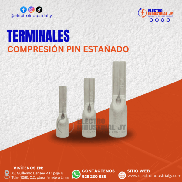 TERMINAL COMPRESIÓN PIN ESTAÑADO