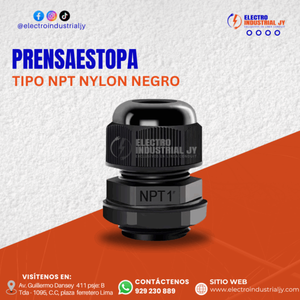 TIPO NPT NYLON NEGRO