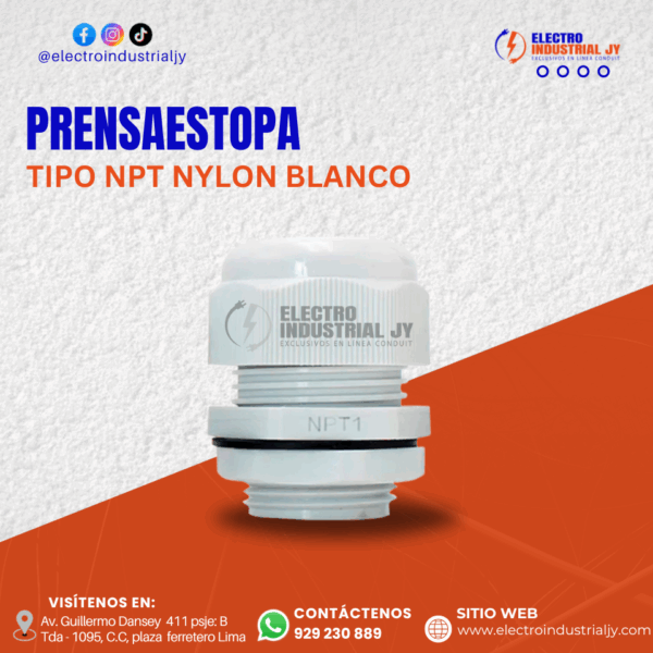 TIPO NPT NYLON BLANCO