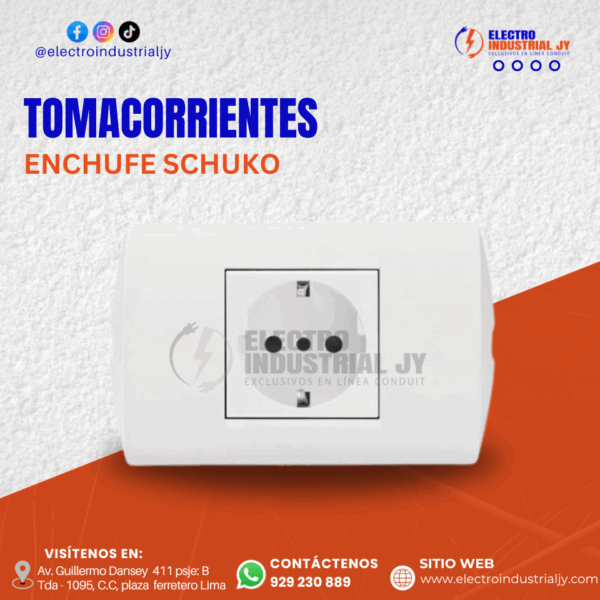 TOMACORRIENTES ENCHUFE SCHUKO