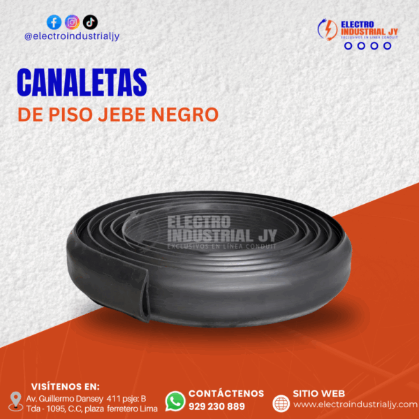 CANALETA DE PISO JEBE NEGRO